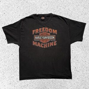 Harley Davidson 2019 Freedom Machine Banff Beaver Hockey Graphic Tee Black XL